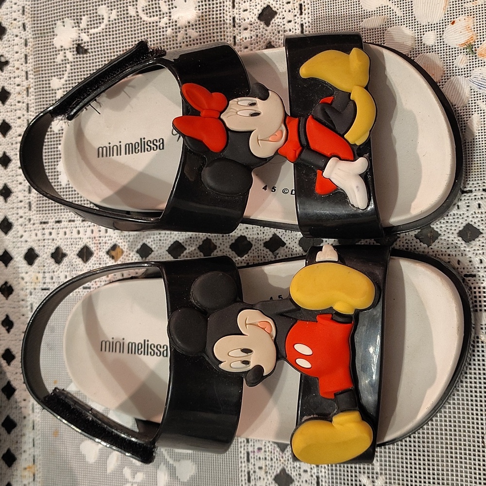 Mini Melissa + Disney Mickey and Minnie Mouse Sandals  Toddler Size 9